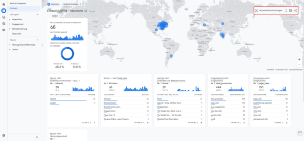 Der neue Echtzeitbericht in Google Analytics 4