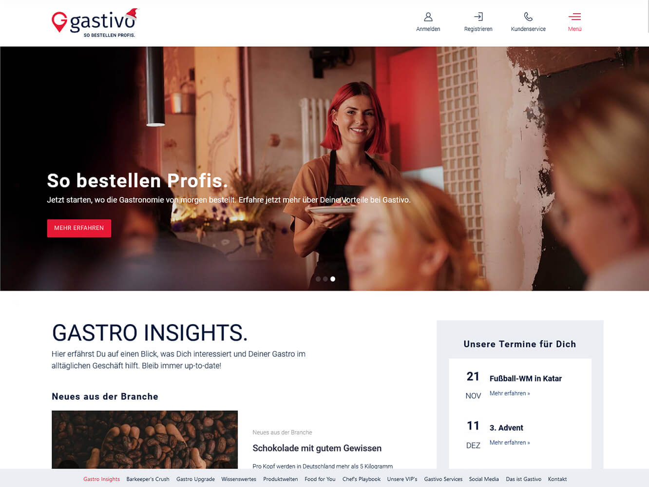 B2B Online Shop für die Gastro-Branche gastivo.de